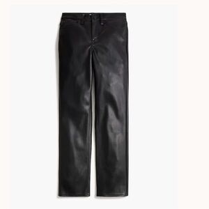 J. Crew Factory Full Length Straight Leg Pant in Faux Leather